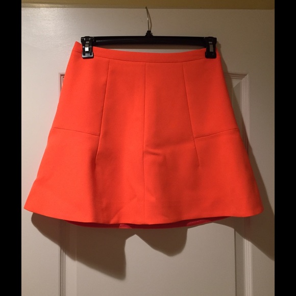 J.Crew bright orange skirt