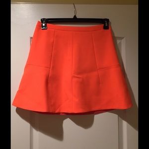 J.Crew bright orange skirt