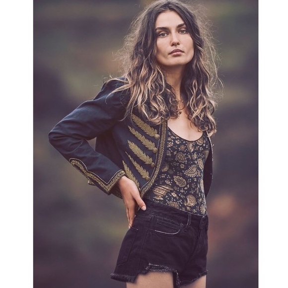 FREE PEOPLE 'Downtown Cuttoffs Shorts' in Black