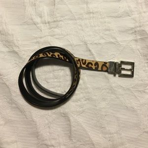 Calvin Klein Calf Hair Leopard Belt