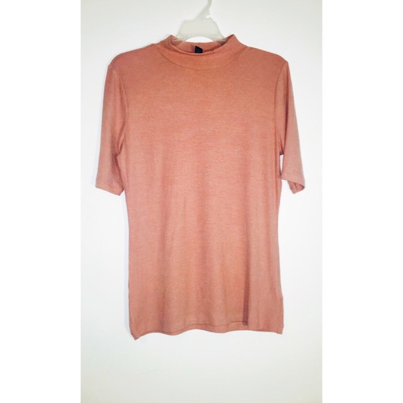 Plush pink shirt turtle neck shirt