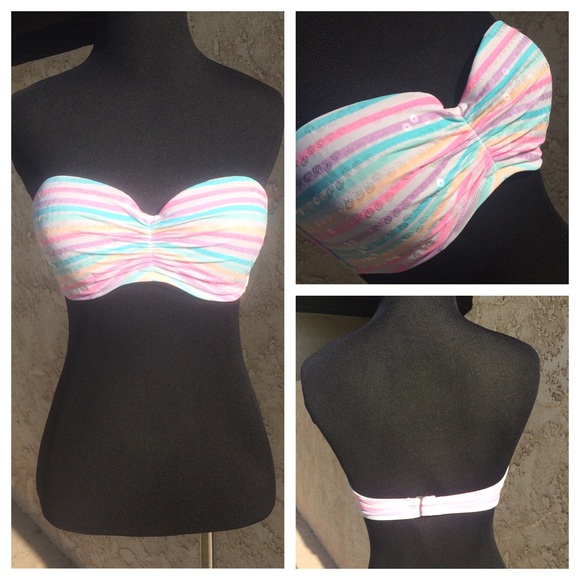 Victoria's Secret Sequin Bandeau Bikini Top