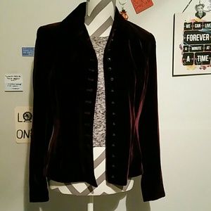 Dark burgundy velvet jacket
