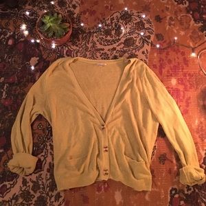 Yellow cardigan