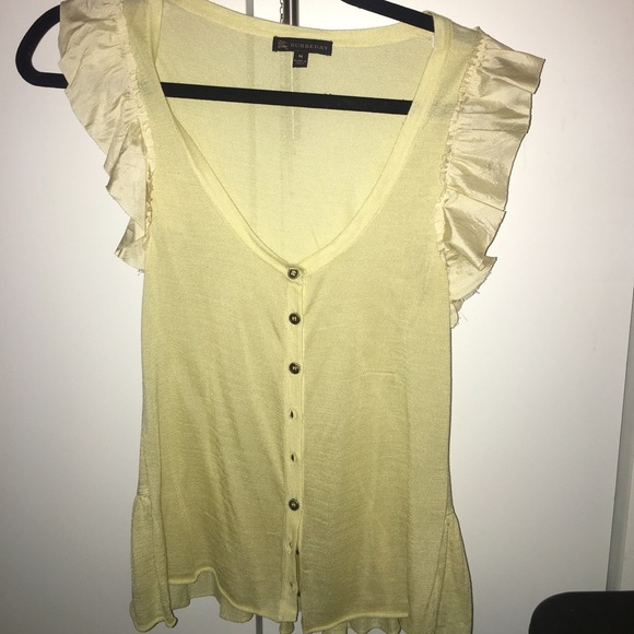 Burberry silk ruffle shirt