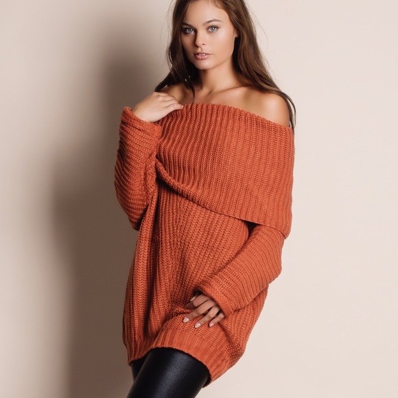 Bare Anthology Sweaters - Spellcast Chunky Off Shoulder Sweater