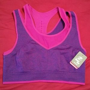 Purple and Pink Sports Bra