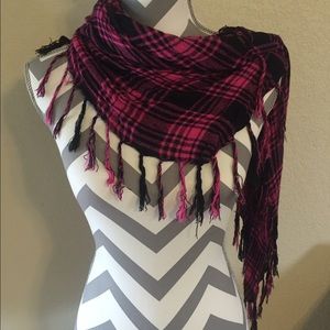 Pink and Black Scarf
