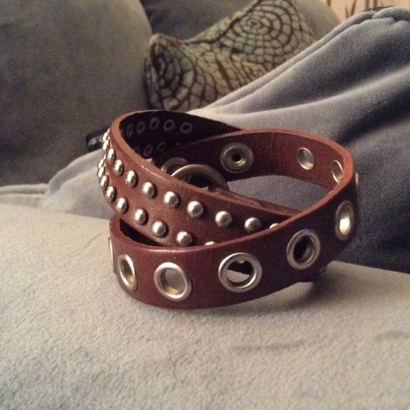 Vegan  leather wrap bracelet