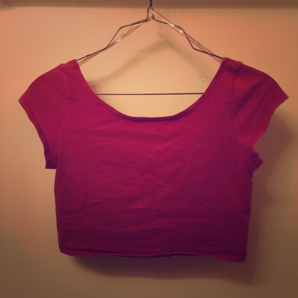 Rust Red Orange Crop Top Ribbon - Picture 1 of 2