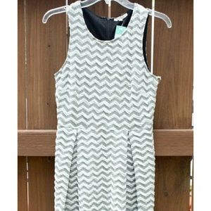 Grey and White Stretch Dress