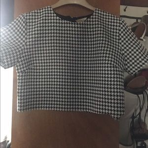 Black and white blouse