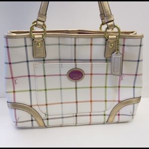 Coach Tattersall Shopper Tote Bag