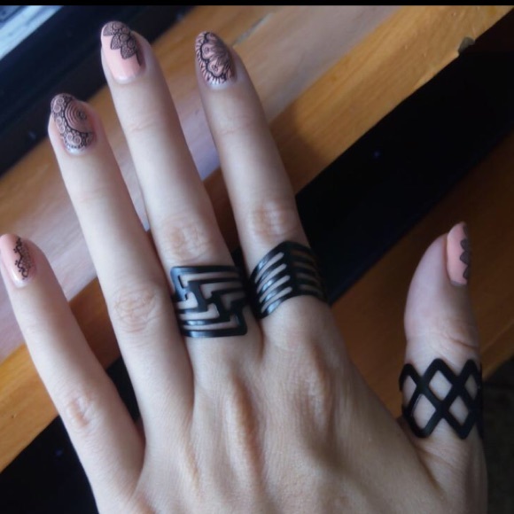 New! Adjustable ring set (3 pcs) - Picture 3 of 4