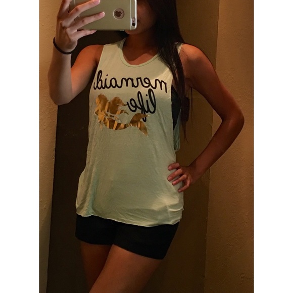 Mint Green Mermaid Muscle Tank