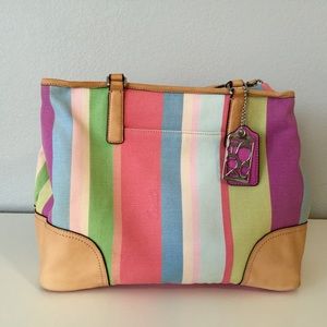 Coach Hampton's multi-color tote