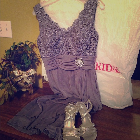 Purple David's Bridal Dress