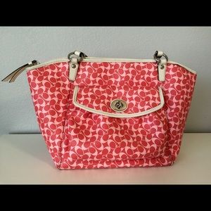 Coach signature Chelsea papaya Leah tote