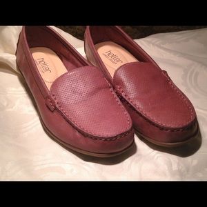 Hotter loafers mauve genuine leather size 9