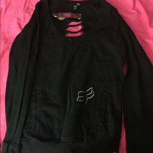 Black sweater! Cut out back!