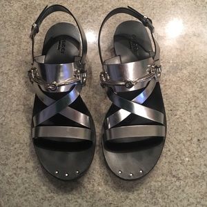 100% Authentic Gucci Silver Sandals