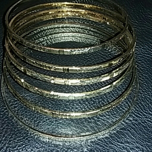 INDIAN BANGLES GOLD OVERLAY  3 Prs