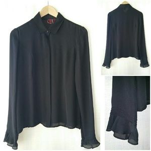 Sheer Black Top/Blouse