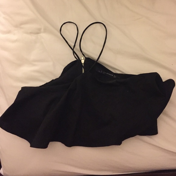 Zara Crop Top With Fun Ruffle