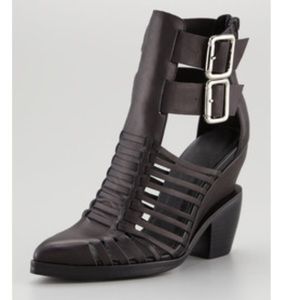Black Jeffrey Campbell cantu multi strapped bootie