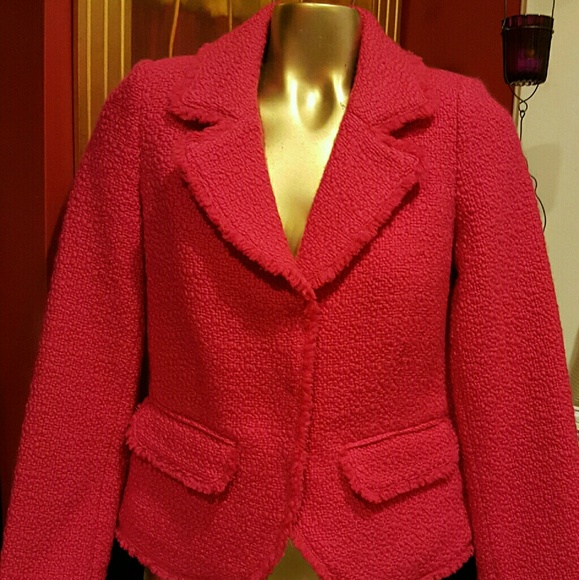 Pink All Wool Chanel Style Jacket