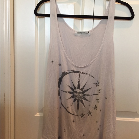 Long tank with sun/moon/stars design