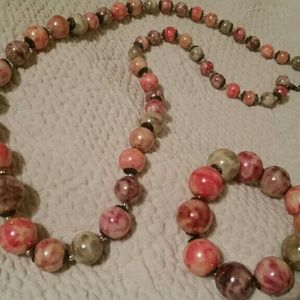 Vintage Necklace , bracelet set