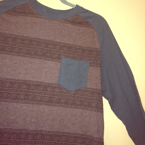 Tribal Print Baseball Tee