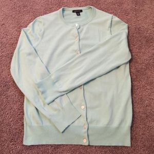 Mint green Lands End cardigan