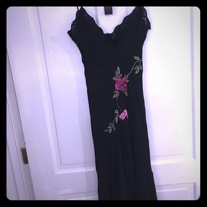 Floor length black gown