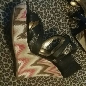 Brand new pair of wedged heels.