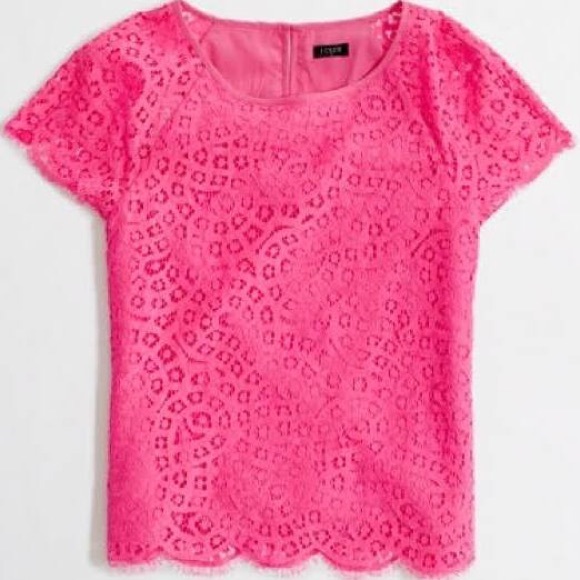 J Crew Raindrop Lace Top Sz 6