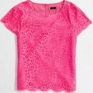 J Crew Raindrop Lace Top Sz 6