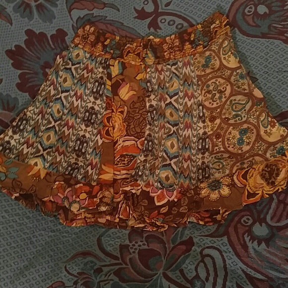 Boho floral, tribal, and paisley skirt