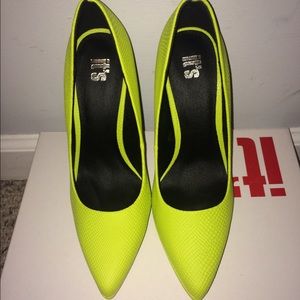 Neon pumps.