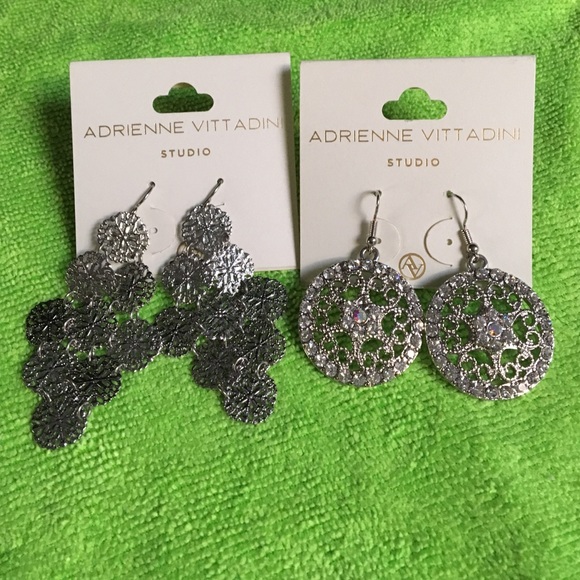 (2) Adrienne Vittadini Studio earrings