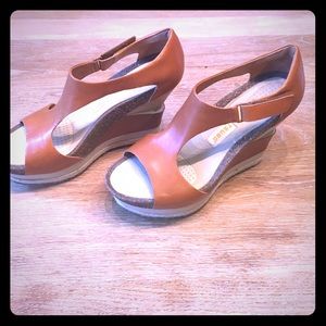 Tsubo wedge heels. Size 8.5