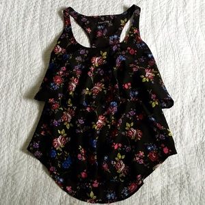 EUC Express Floral Cutout Racerback Top