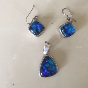 Pendant and earring set