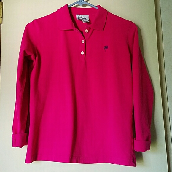 Lilly Pulitzer hot pink polo size small