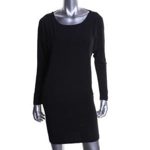 Bcbgeneration Black Matte Jersey Drape Back Dress