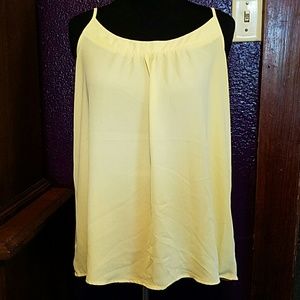 Sheer light yellow top