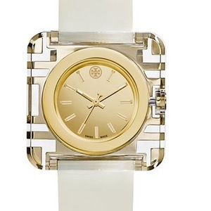 IZZIE WATCH, IVORY PATENT/GOLD, 36 X 36