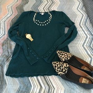 Hunter green loft sweater