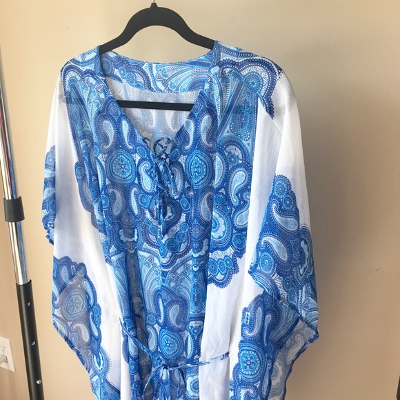 Beach Coverup Kimono Printed Beach Coverup! - image 1